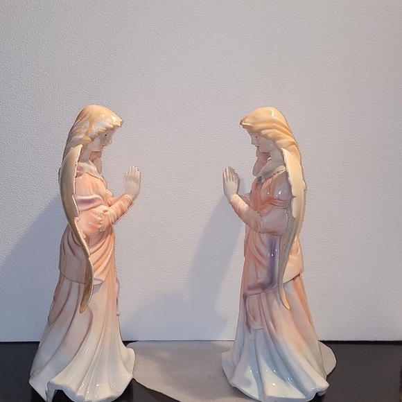 A PAIR OF VINTAGE ANGELS CHERABUN SCULPTURE FIGURINE 17" - Picture 2 of 10